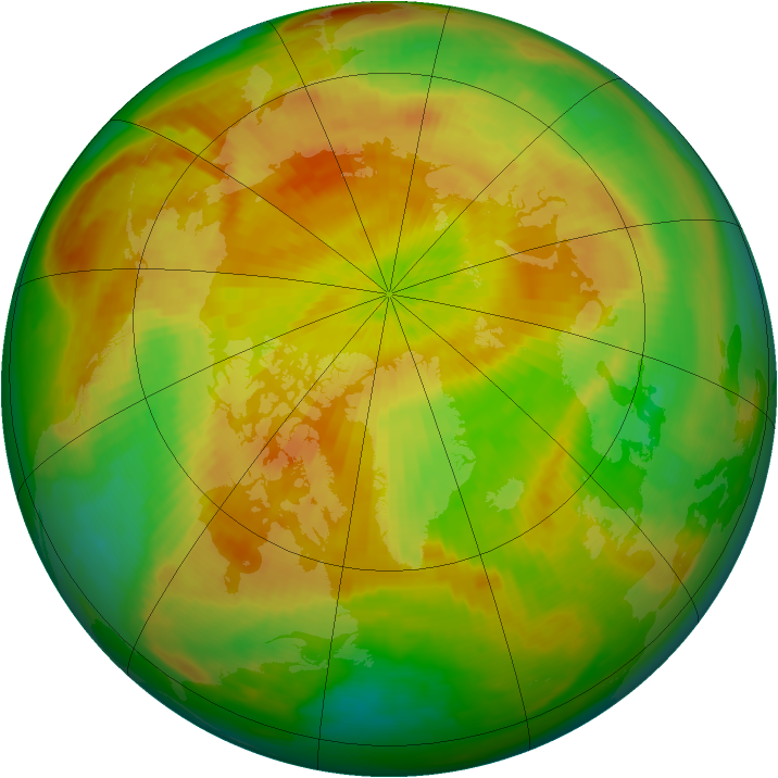 Arctic ozone map for 28 April 2000